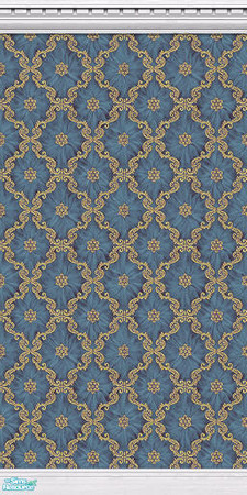 Sims 2 — Silken Elegance Walls - Blue - 03 by elektra274 — 3 of 12 coordinated wallpapers. Matching floors are also