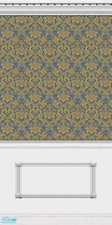 Sims 2 — Silken Elegance Walls - Blue - 02 by elektra274 — 2 of 12 coordinated wallpapers. Matching floors are also
