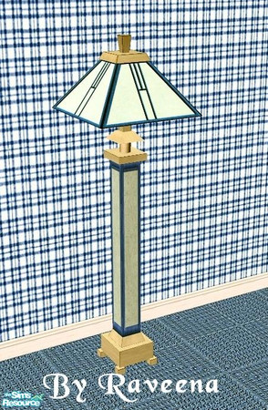 Sims 2 — Blue Heaven Floor Lamp by Raveena — Part of the Blue Heaven bedroom set. You will need Nikki's mesh for this
