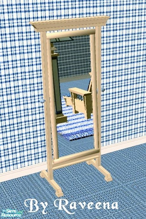 Sims 2 — Blue Heaven Floor Mirror by Raveena — Part of the Blue Heaven bedroom set. You will need Nikki's mesh for this