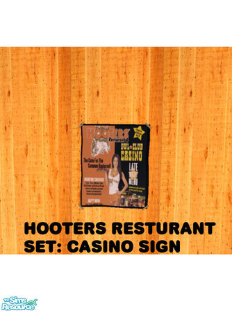 Sims 2 — Hooters Resturant - Casino Night Poster by agaliha5 — recolor of "Civic Idol" poster