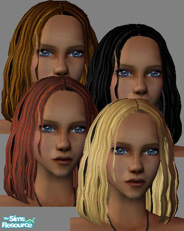 Sims 2 — Flat Iron Shine by coolaza — This straightened hair is richly colored and complete with gorgeous highlights. It