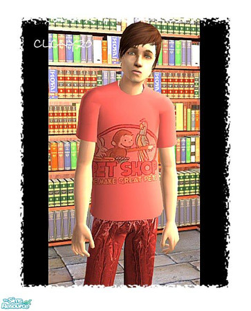 Sims 2 — Curious George PJ's For Teen Boys by clcny20 — For those teen boys who still haven't left childhood behind quite