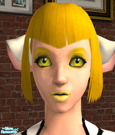 Sims 2 — Neon Yellow SHADOW ~Sergeykins332 by Sergeykins332 — Neon Yellow Eyeshadow; Matches well with Neon Hair, Neon