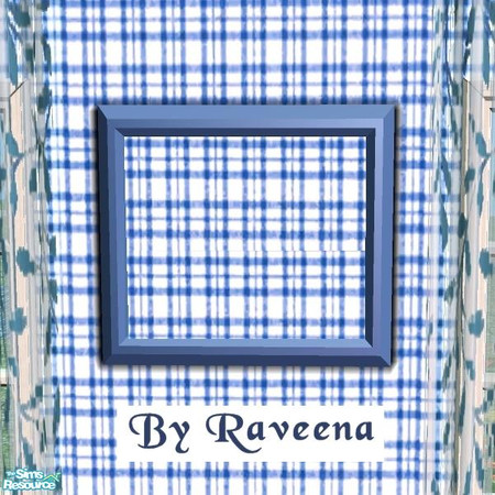 Sims 2 — Blue Heaven Frame by Raveena — Part of the Blue Heaven bedroom set. This is the frame for the 2 small paintings.