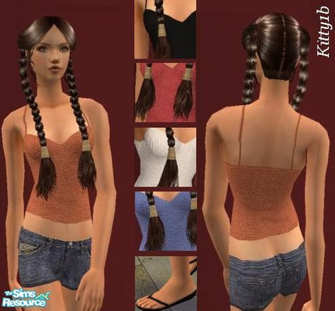 Sims 2 — Basic top and shorts outfit by kitty1b — 