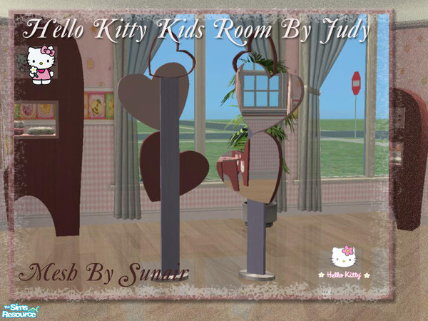 Sims 2 — Judy Hello Kitty Kids Room - FloorMirror by judyhugsnoopy — Recolor of Sunair CWS Kids Room. Hope you like it :D