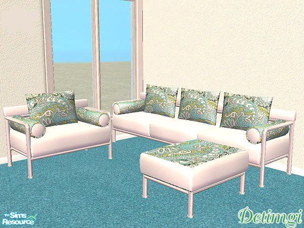 Sims 2 — Sophisticate Set 3-Paisley by TSR Archive — Recolor of Baccara set from sims 2 play