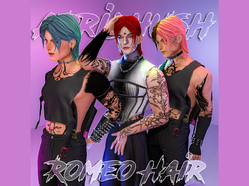 The Sims Resource | [aprilhush] Romeo hair V1
