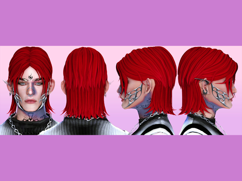 The Sims Resource | [aprilhush] Romeo hair V1
