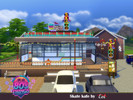 Sims 4 — SKATE CAFE by evi — Some colours, some neon labels, disco balls,laughing and shouting lots of fun consist this