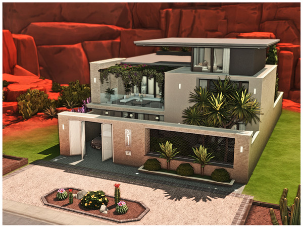 Sims 4 — MM. Modern House 124 by Merin_Martini — My Sims 4 lots some are inspired from random pictures that I found on