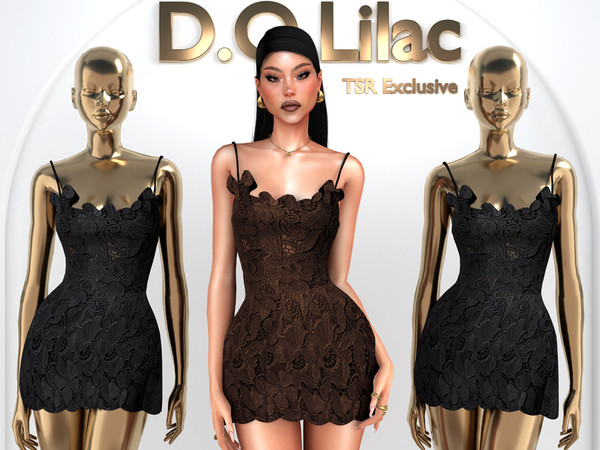 Sims 4 — Macrame Lace Dress DO2035 by DOLilac — Custom thumbnail