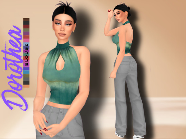 Sims 4 — DOROTHEA BLOUSE by engeldestodes — HELLOO,