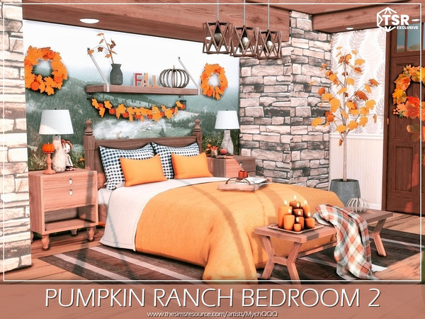 Sims 4 — Pumpkin Ranch Bedroom 2 by MychQQQ — Value: $ 8,003