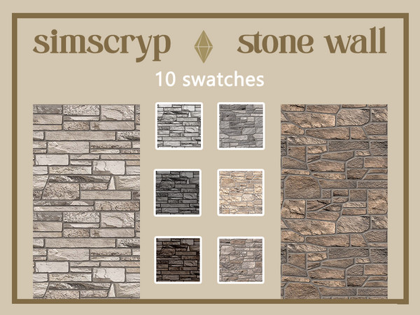 Sims 4 — simscryp - stone wall by Simscryp — 10 swatches