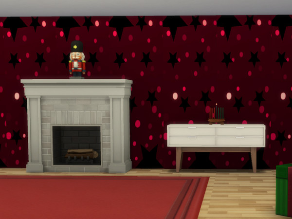 Sims 4 — Space Wall PaintingCK by CarineKitana — I was asked for a wall that would be suitable for parties. But it ended
