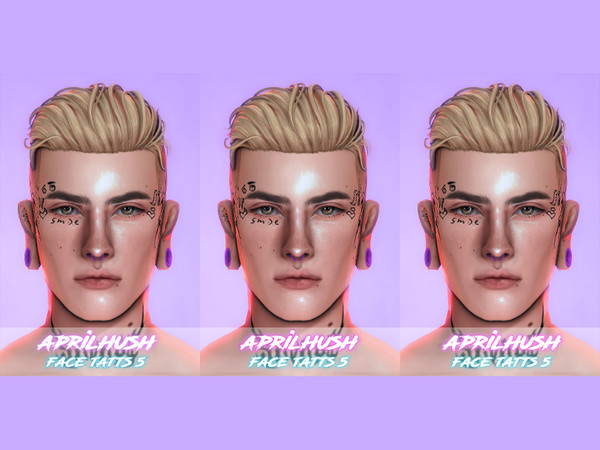 Sims 4 — [aprilhush] face tatts 5 by aprilhush — 42 options