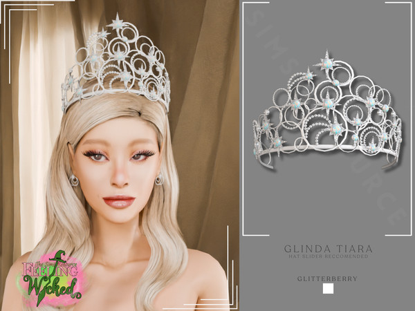 Sims 4 — Glinda Crown by Glitterberryfly — A Wicked inspired Crown for Glinda