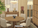 Sims 4 — Pierisim SUSAN diningroom by Pierisim — Susan's set is about simple shapes, a mix between retro and modern to