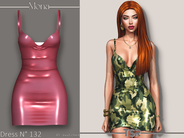 Sims 4 — Silk tight dress by Mona — -New mesh-