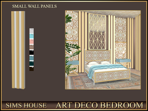 Sims 4 — Sims House SMALL WALL PANELS | ART DECO BEDROOM by Sims_House — ART DECO BEDROOM