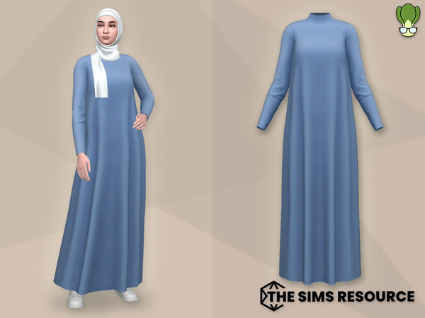 Sims 4 — Modest Wear - High Neck Long Sleeve Maxi Dress (#13) by kapakijo — Long sleeve maxi dress available in 12
