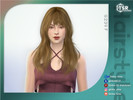 Sims 4 — Long Layered Hair - Ginko 239 by Daisy-Sims — 21 base colors + 9 ombre colors