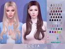 Sims 4 — Lucia Hairstyle by Anto — Long middle parted straight hairstyle.