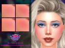 Sims 4 — 80s Things Blush by Caroll912 — A 4-swatch vibrant matte cheek blush in the shades of pink, red and orange.