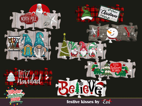 Sims 4 — Festive kisses by evi — Festive decorations for a festive house.