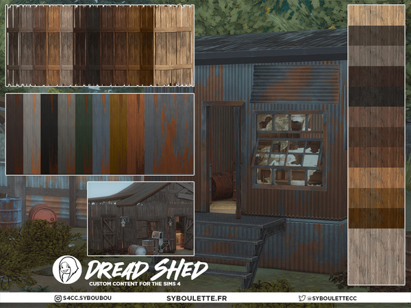 Sims 4 — Patreon release - Dread Shed part 5 by Syboubou — Dread Shed is a cc set made to build the perfect abandoned (or