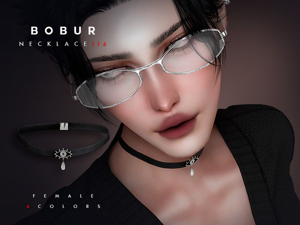 Sims 4 — Eye Pearl Choker by Bobur2 — Please, before writing where I can download this hair, please take a look at the