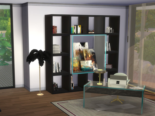 Sims 4 — Monarch Bookshelf by FirstR2 — Clean lines, smart storage. This modern shelf brings order to every room. One