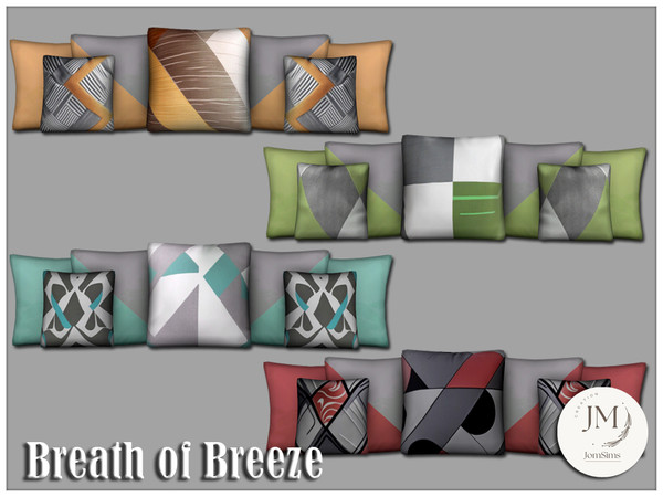 Sims 4 — Jomsims breath of breeze cushions1 by jomsims — Breath of Breeze for your Sims.