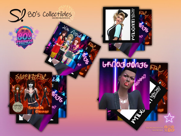 Sims 4 — 80s Collectibles Vinyl Record 2 by SIMcredible! — Colors, fun, great music, amazing movies... it's so 80s! And
