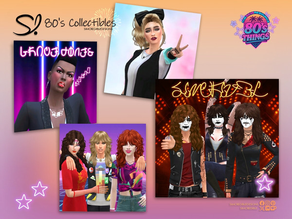 Sims 4 — 80s Collectibles Music Poster by SIMcredible! — Colors, fun, great music, amazing movies... it's so 80s! And