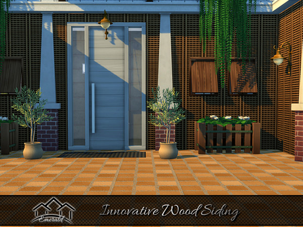 Sims 4 — Innovative Wood Siding 3 by Emerald — Innovative wood siding is a beautiful way to add a unique look in your