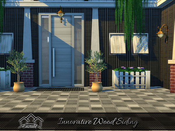 Sims 4 — Innovative Wood Siding 4 by Emerald — Innovative wood siding is a beautiful way to add a unique look in your
