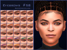 Sims 4 — Eyebrows 58 by Awesome-ajuga — - 30 swatches