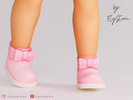 Sims 4 — Toddler Shiny Boots With Bow And Elastic Inserts by FlyStone — Amazing shiny mid boots with big bows for autumn