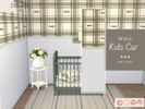 Sims 4 — Wall - Kids Car by SallySims_cc — Paneling for Kids - Green with cars