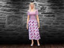 Sims 4 — Long Skirt B-162 Recolor by De_Sugarpumpkin — 3 lovely floral skirts for Long Skirt B-162.