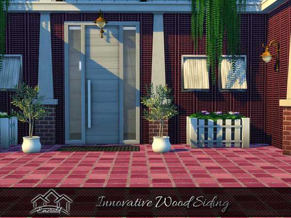 Sims 4 — Innovative Wood Siding 6 by Emerald — Innovative wood siding is a beautiful way to add a unique look in your
