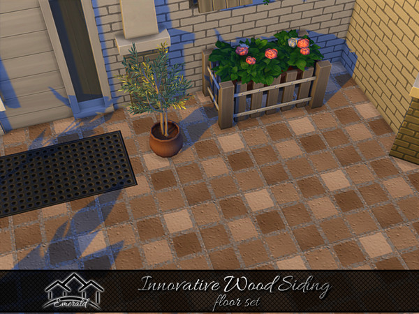 Sims 4 — Innovative Wood Siding floor 1 by Emerald — Innovative wood siding is a beautiful way to add a unique look in