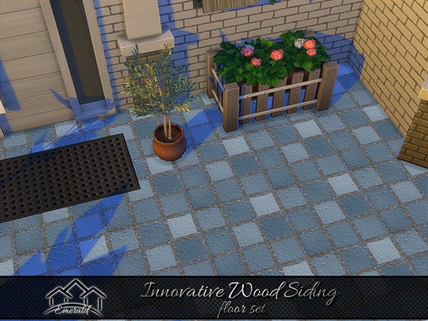 Sims 4 — Innovative Wood Siding floor 2 by Emerald — Innovative wood siding is a beautiful way to add a unique look in