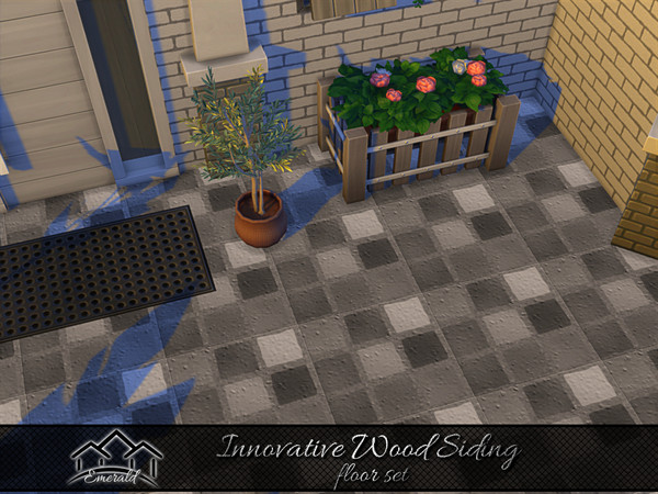 Sims 4 — Innovative Wood Siding floor 4 by Emerald — Innovative wood siding is a beautiful way to add a unique look in