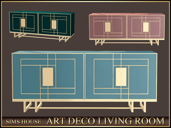 Sims 4 — Sims House DRESSER | ART DECO LIVING ROOM by Sims_House — ART DECO LIVING ROOM