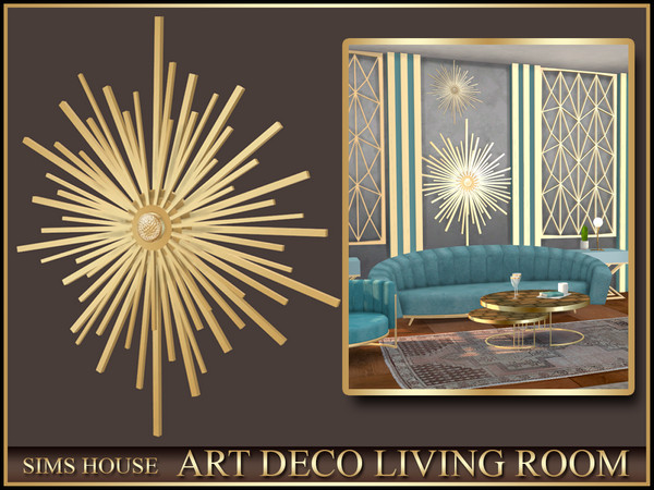 Sims 4 — Sims House WALL DECOR | ART DECO LIVING ROOM by Sims_House — ART DECO LIVING ROOM