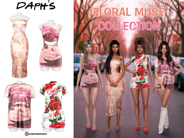 Sims 4 — Floral Muse Collection by Daph's — Step into spring with Floral Muse Collection.